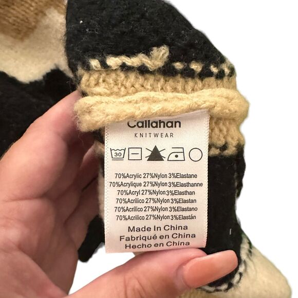 CALLAHAN KNITWEAR‎ Patterned Crewneck Sweater Sz Large - Picture 5 of 5